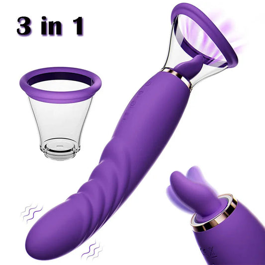Sexeeg Sucking Licking Vibrating Tongue Oral Clitoral G spot Vibrator