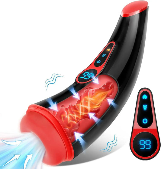 Sexeeg 9 Sucking 9 Vibrating Male Masturbator Heating Vagina Masturbation Blowjob