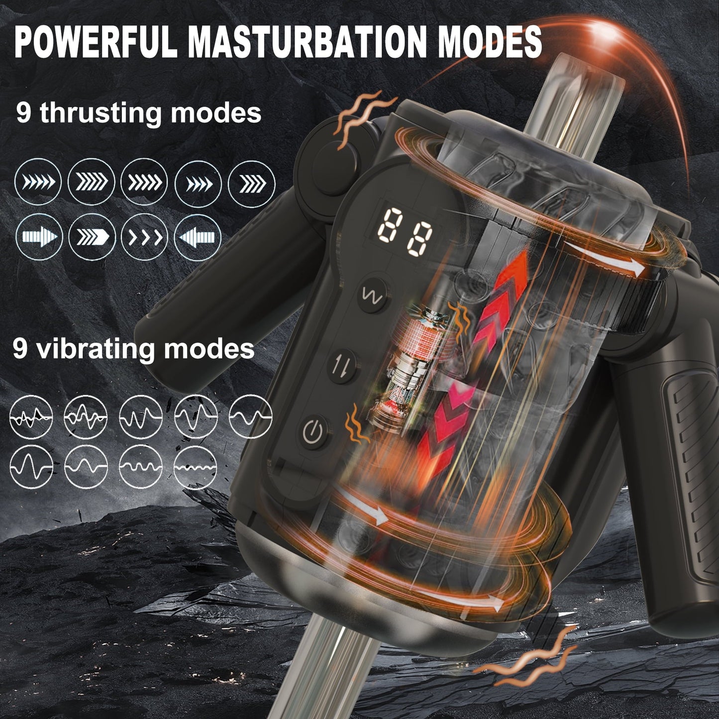 Sexeeg Automatic Male Masturbator for Man: Game Cup Pulse - Telescopic Vibration