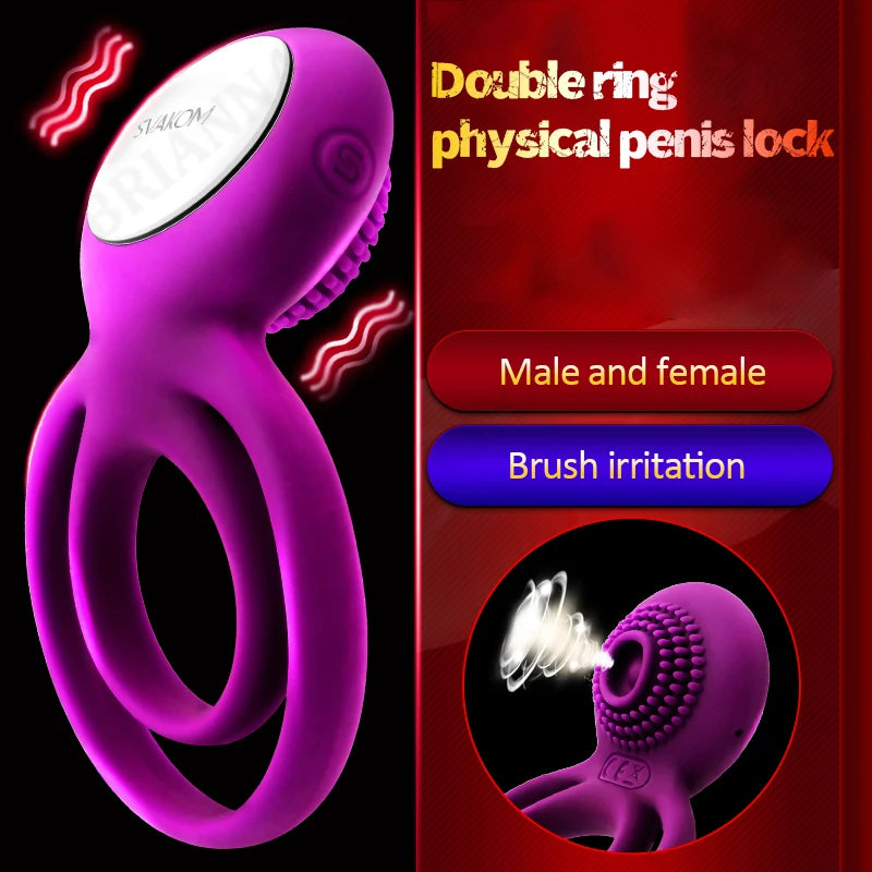 Sexeeg Male Cock Masturbation Vibrating Penis Ring