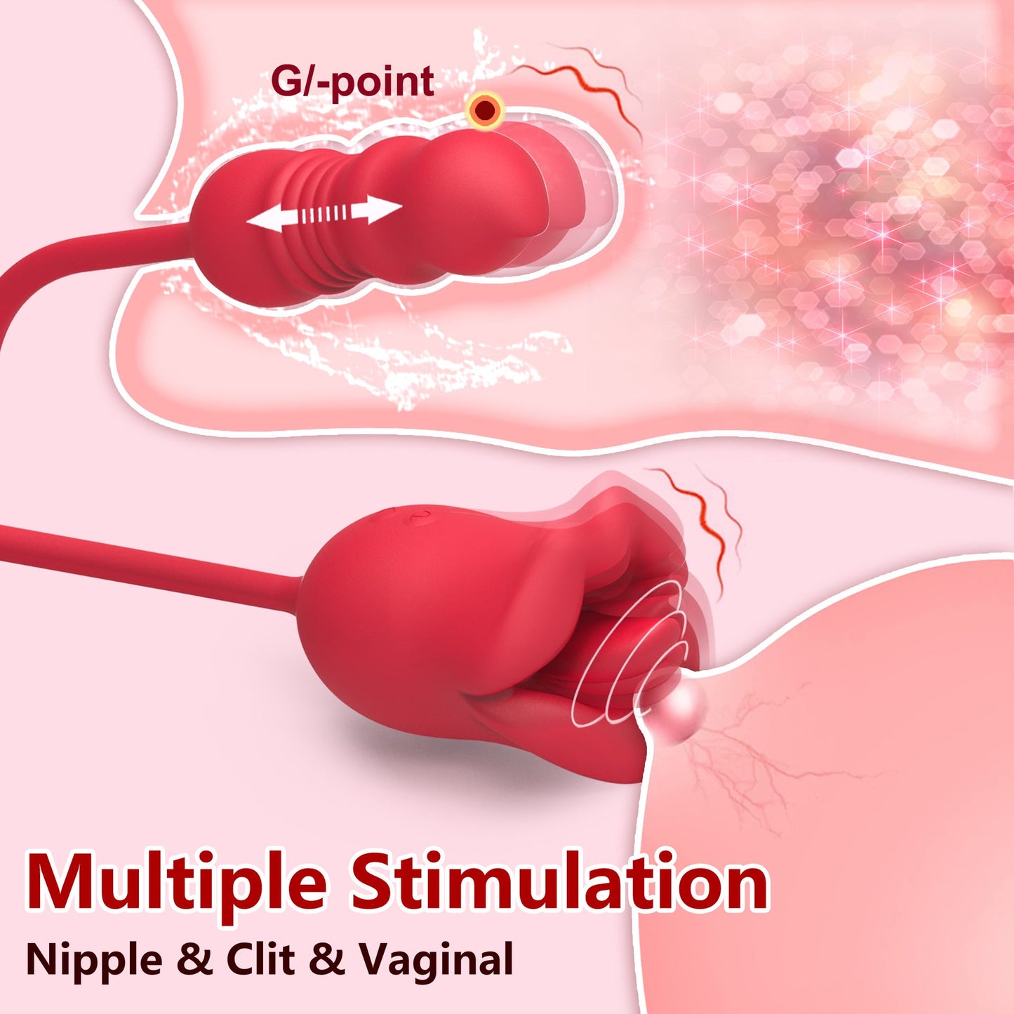 Sexeeg Big Mouth Tongue Licking Vibrator Female Masturbation