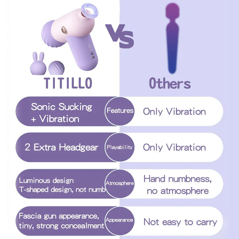 Sexeeg 2 in 1 Sucking Av Wand Vibrator For Women