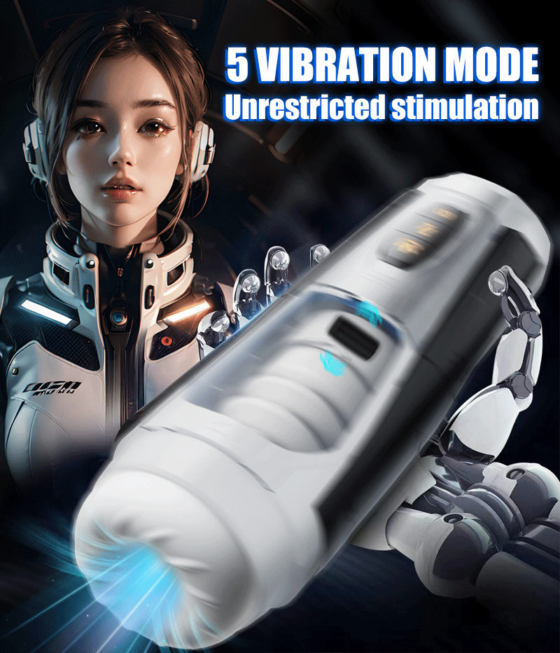 Sexeeg Mecha Warrior Fully Automatic Aircraft Cup Male Telescopic Sucking And Pronouncing Masturbation Device