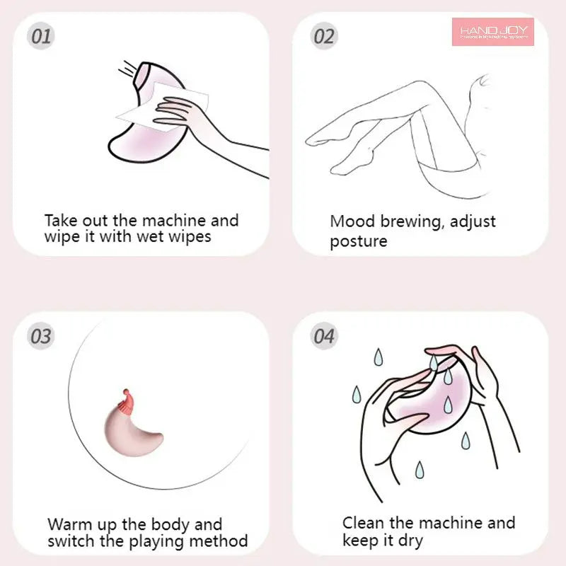 Sexeeg Red Riding Hood Moon Sucking Vibrator Vibrating Sucker Oral Clitoris Stimulator