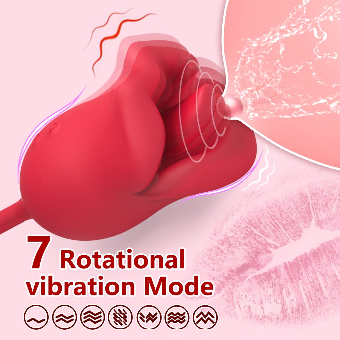 Sexeeg Big Mouth Tongue Licking Vibrator Female Masturbation