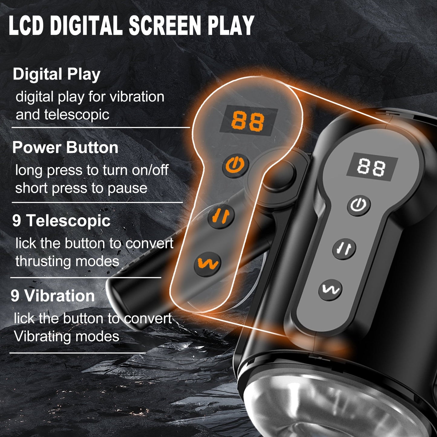 Sexeeg Automatic Male Masturbator for Man: Game Cup Pulse - Telescopic Vibration