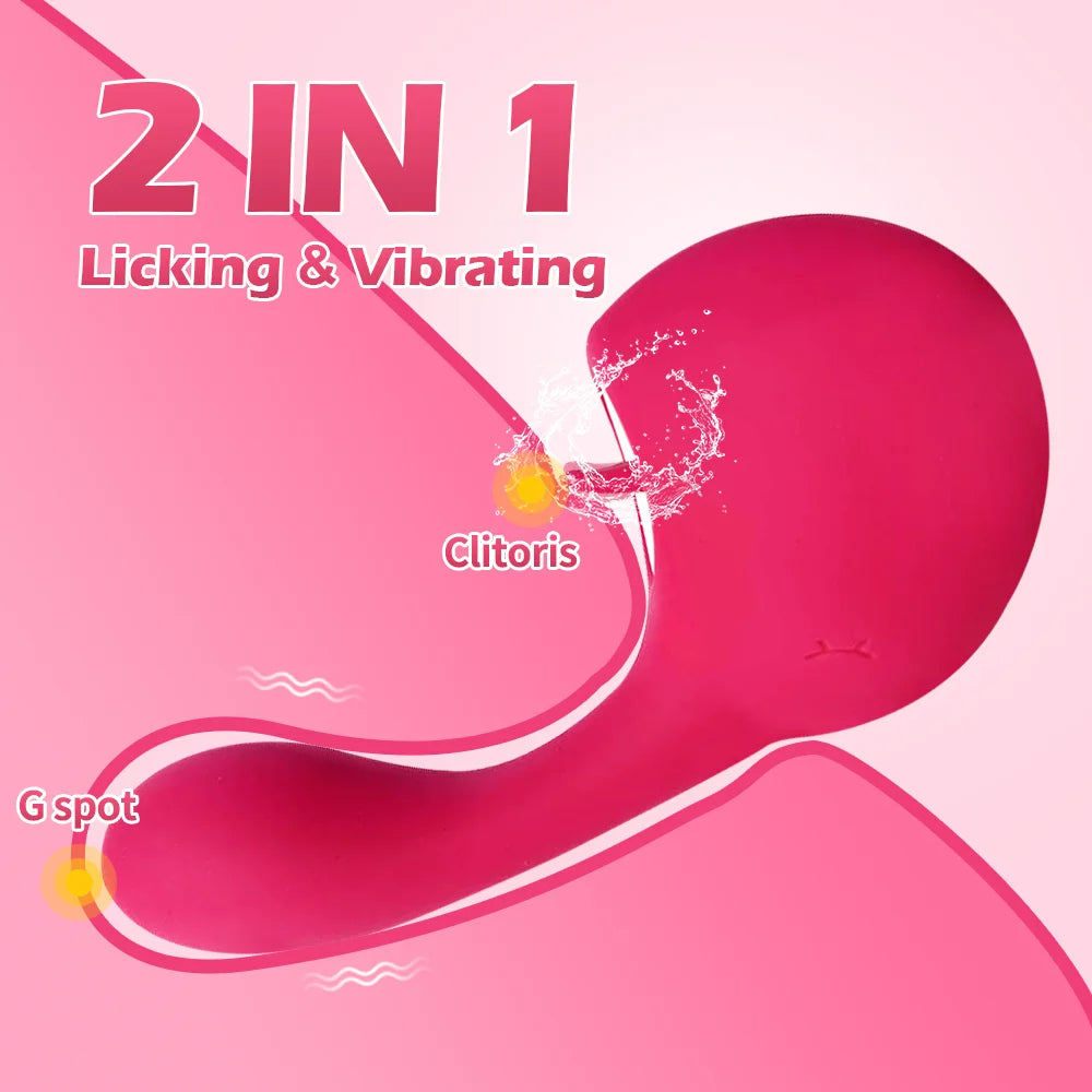 Sexeeg Clitoral Licking G Spot Vibrator Clitoralis Stimulator for Women with 10 Licking Vibrating Modes