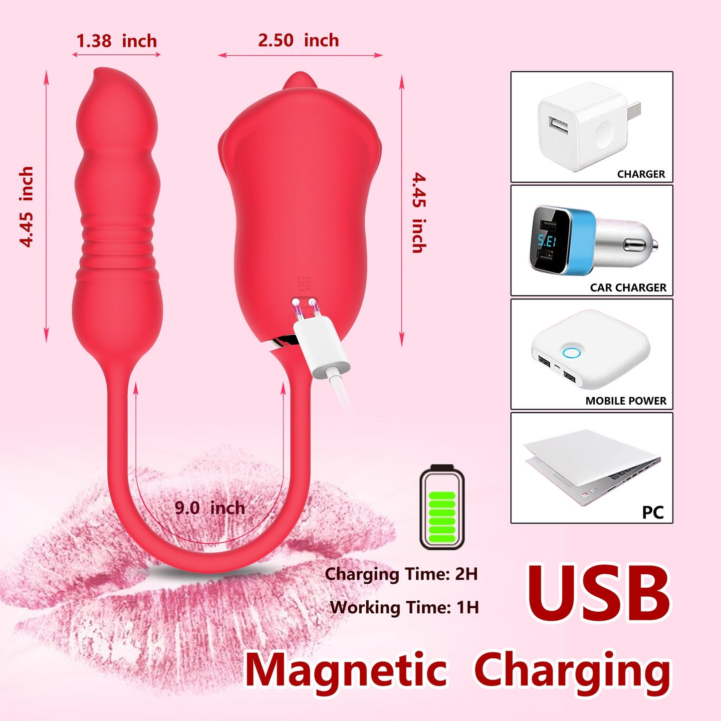 Sexeeg Big Mouth Tongue Licking Vibrator Female Masturbation