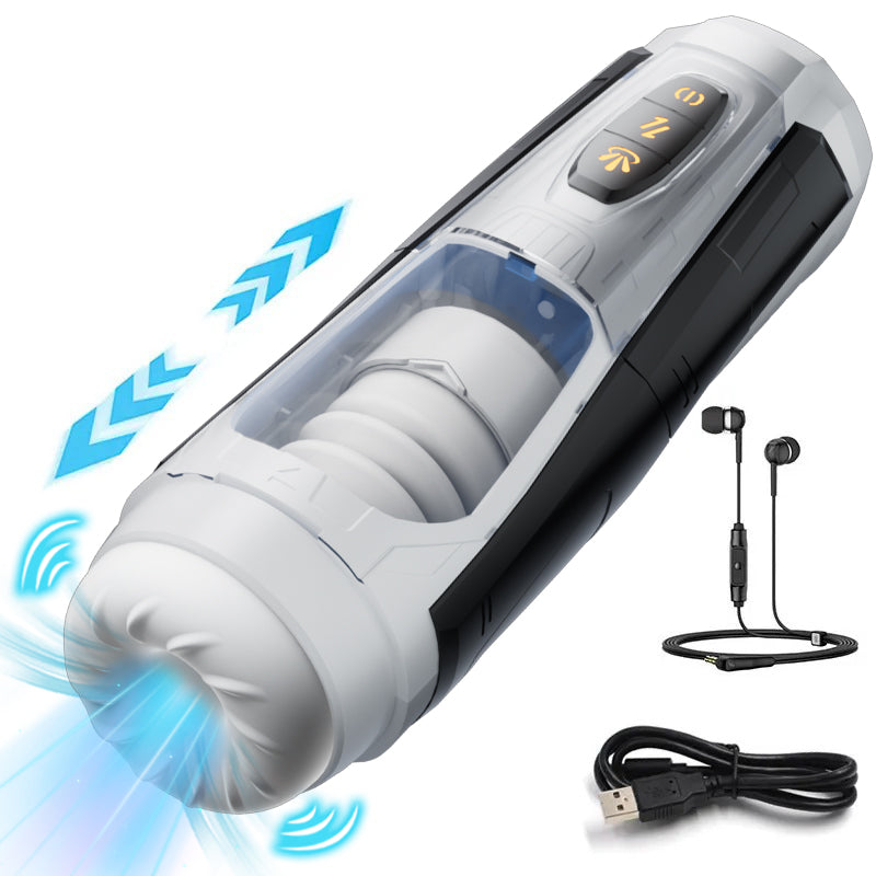 Sexeeg Mecha Warrior Fully Automatic Aircraft Cup Male Telescopic Sucking And Pronouncing Masturbation Device