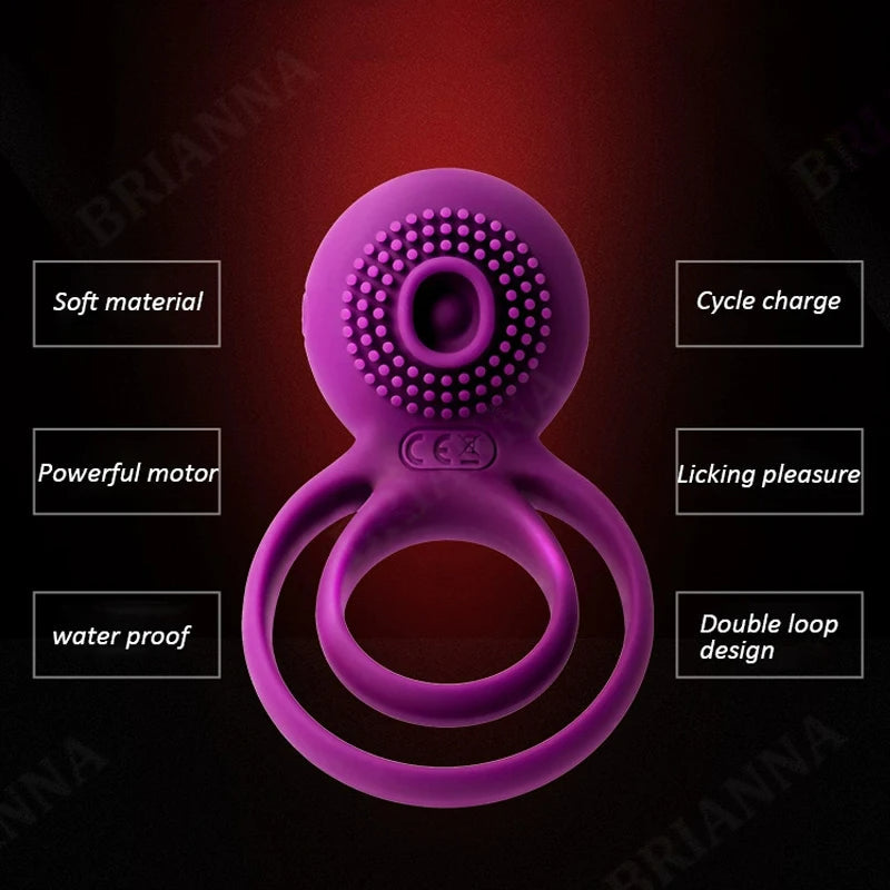 Sexeeg Male Cock Masturbation Vibrating Penis Ring
