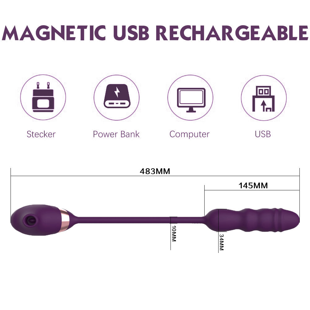 Sexeeg 10 Frequency Sucking Telescopic Vibrator