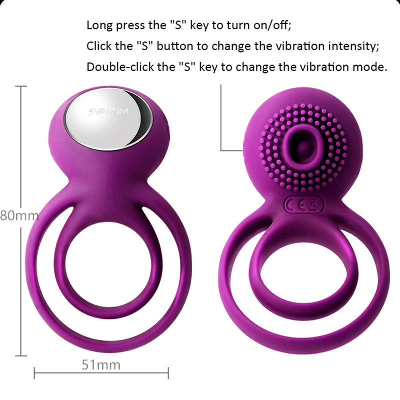 Sexeeg Male Cock Masturbation Vibrating Penis Ring