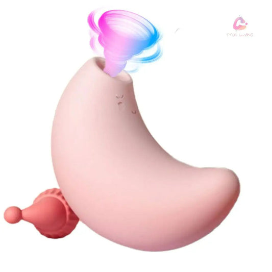 Sexeeg Red Riding Hood Moon Sucking Vibrator Vibrating Sucker Oral Clitoris Stimulator