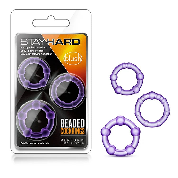 Sexeeg Erection Enhancing Beaded Cock Rings Set