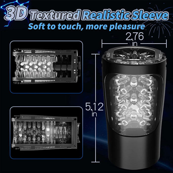 Sexeeg Strong stimulation Innovative Motors Telescoping LCD Display Masturbator