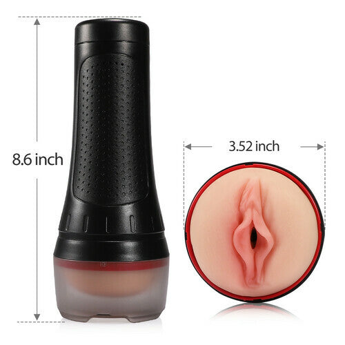 Sexeeg 2 IN1 Vibrating & Realistic Vagina Fleshlight Masturbator