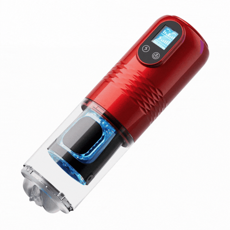Sexeeg Strong stimulation Innovative Motors Telescoping LCD Display Masturbator