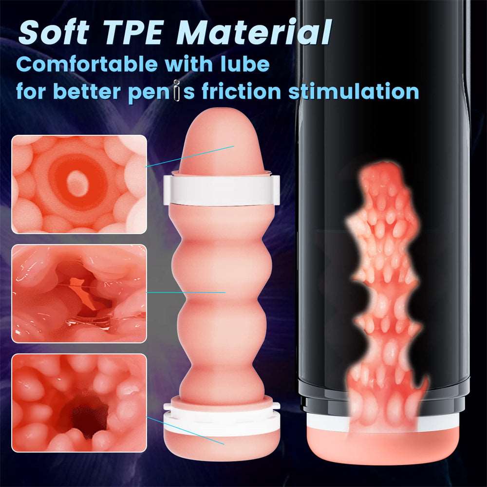 Sexeeg Big Cup Automatic Telescopic Penis Stimulation Pocket Pussy Stroker Masturbation Cup