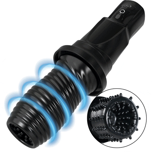 Sexeeg Gawk Gawk Black (With Cover) Tivino Rotating Vibration Male Masturbation Cup