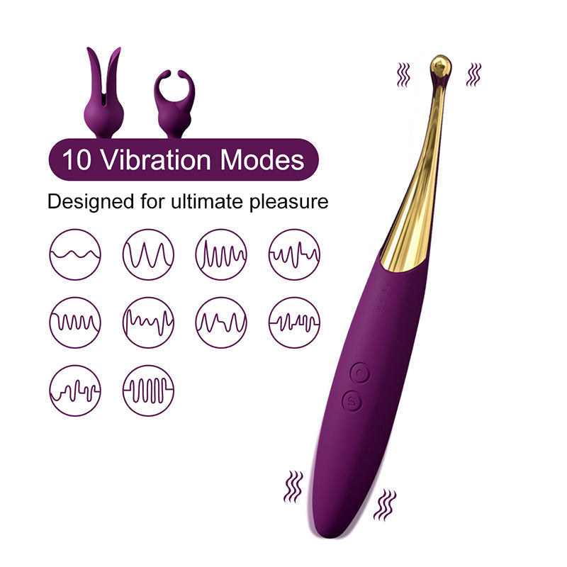Sexeeg 10-Speed Multifunctional Interchangeable Head Vibrating Wand