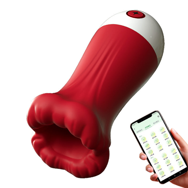 sexeeg Big Mouth APP Remote Control Blowjob Male Masturbator