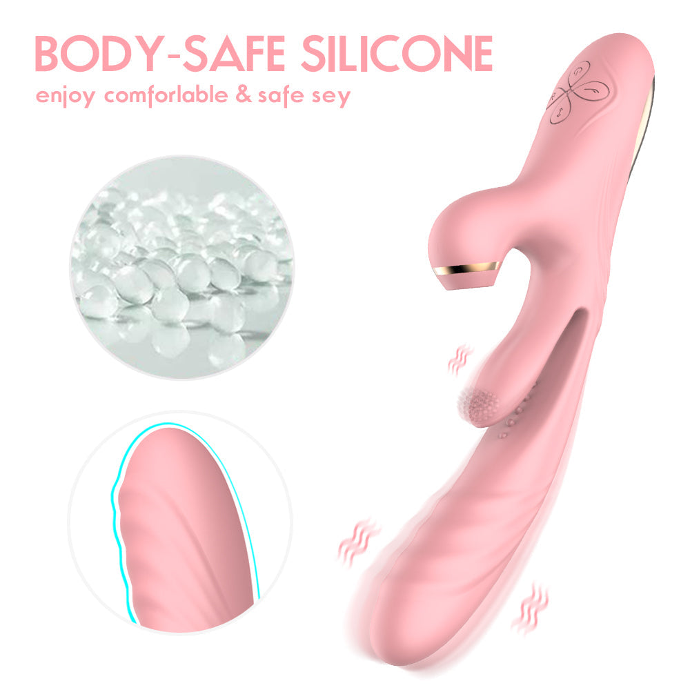 Sexeeg 3 in 1 Suction & Thrusting Vibrator With Tongue For Clitoris & G-spot