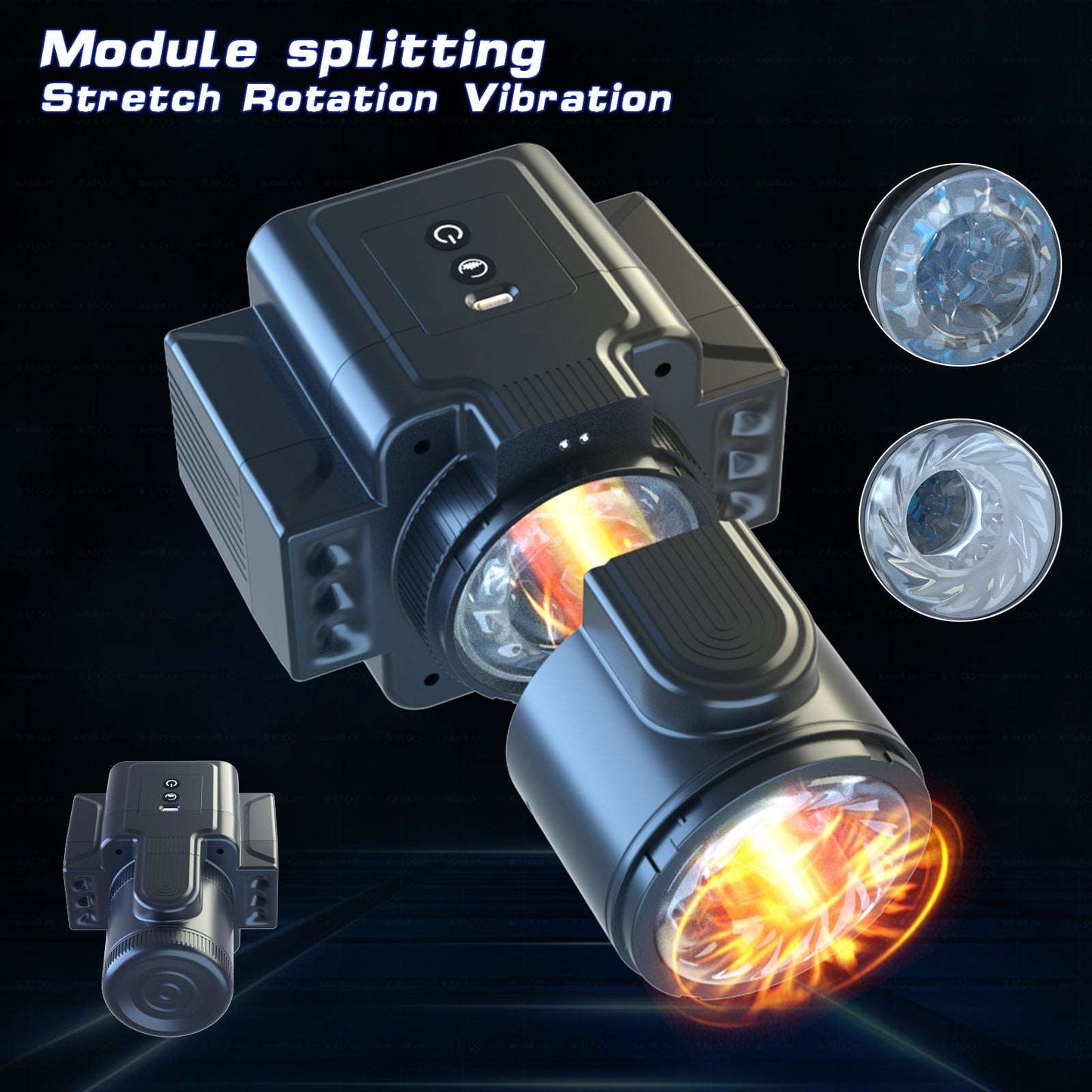 Sexeeg Camera 7-Speed Rotating Vibrating Male Masturbator