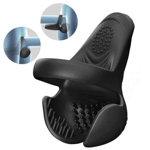 Sexeeg 10-Pattern Vibrations Balls Dense Tickler Penis Ring
