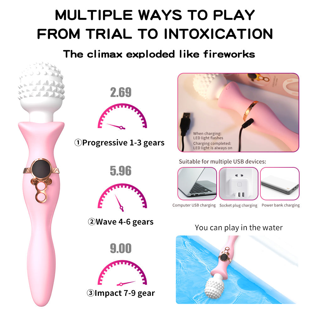 Sexeeg Female Vibrating Massage Magic Wand Masturbation Vibrator