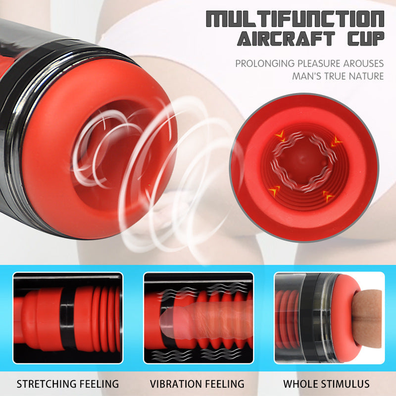 Sexeeg Fully Automatic 7 Telescopic Vibration Intelligent Male Masturbator Cup