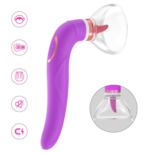 Sexeeg Female Clitoral Sucking Tongue Vibrator
