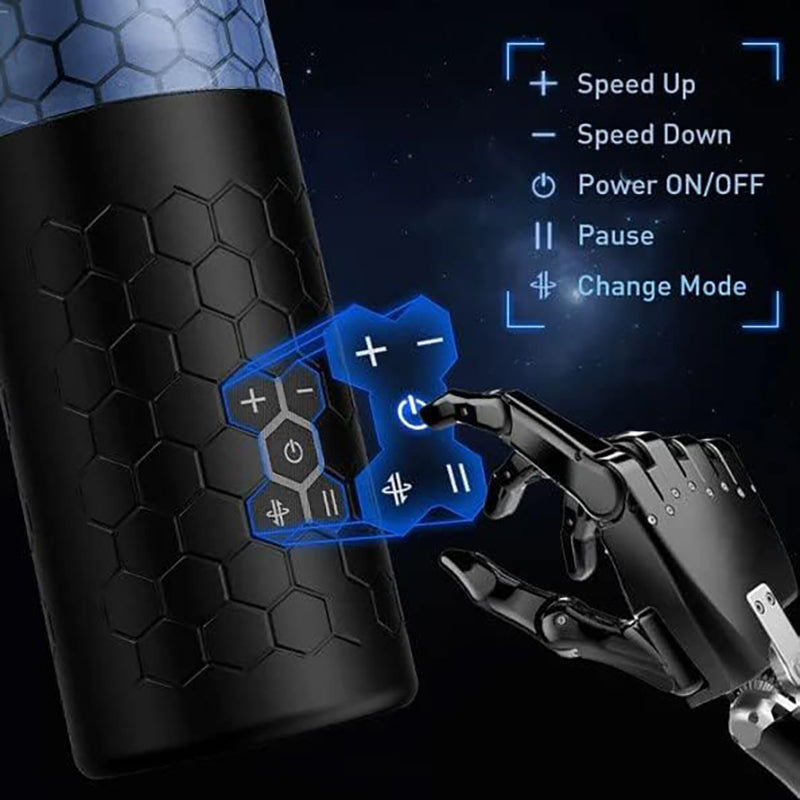 Sexeeg Samurai 3.0 - 10 Thrusting Spinning Telescopic And Rotating Masturbation Cup