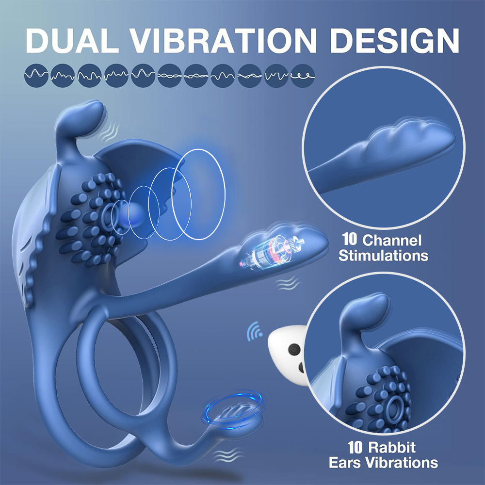 Sexeeg Penis Vibrating Ring Cock 3 in 1 Massage Delayed Ejaculation Citoral Stimulator Flirt Masturbation
