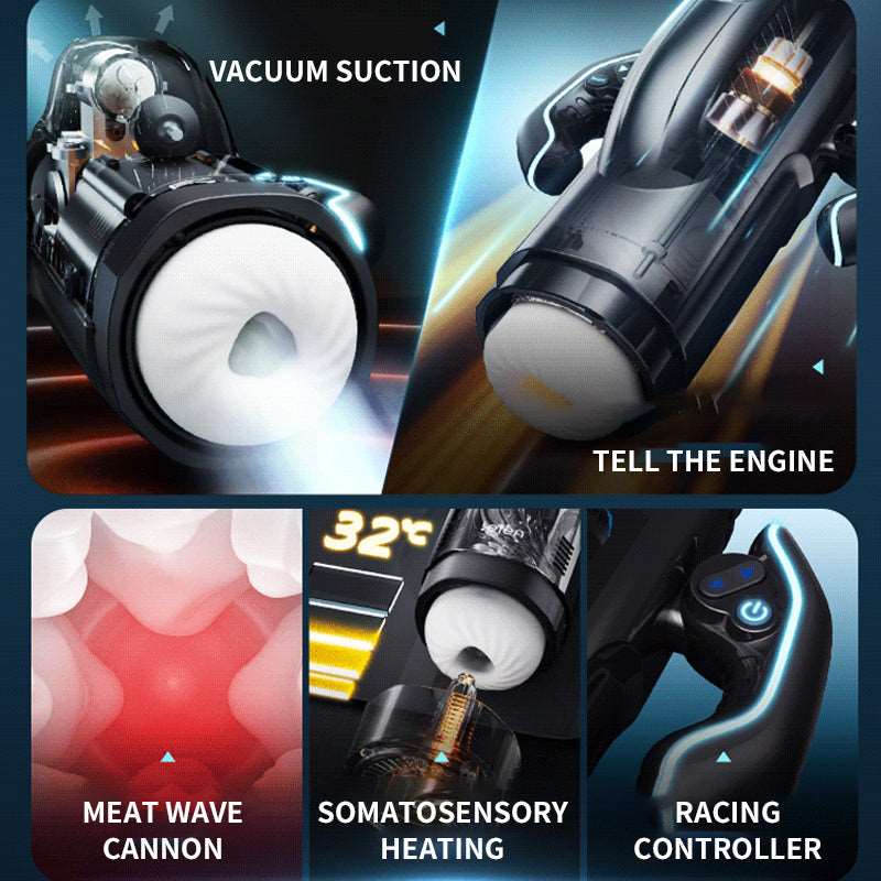 Sexeeg Deluxe 10-Mode Heating Male Masturbator with USB-C Charging