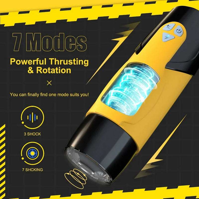 Sexeeg Airplane Cup Masturbator 7 Thrusting Modes 7 Rotation