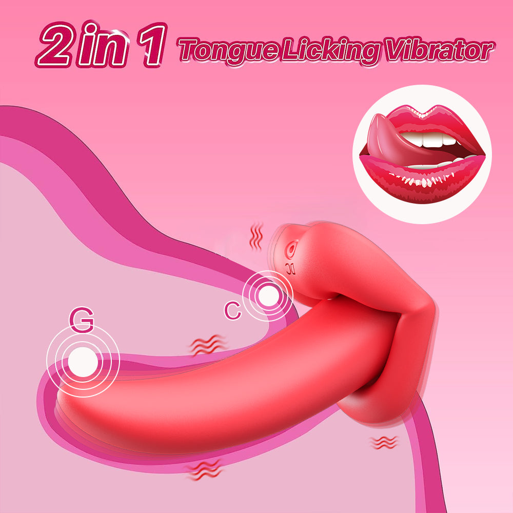 Sexeeg Honey Tongue 5th Generation Wireless Remote Control Vibrator Simulated Lips and Tongue 10 Frequency Vibration Wearable Vibrator
