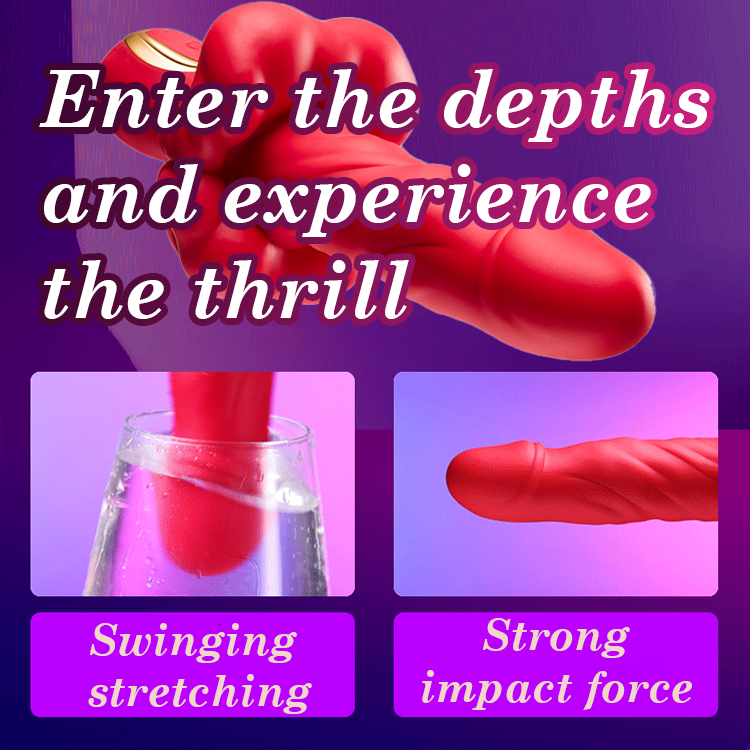 sexeeg 360° Rotating Bead Telescopic Masturbation Vibrator