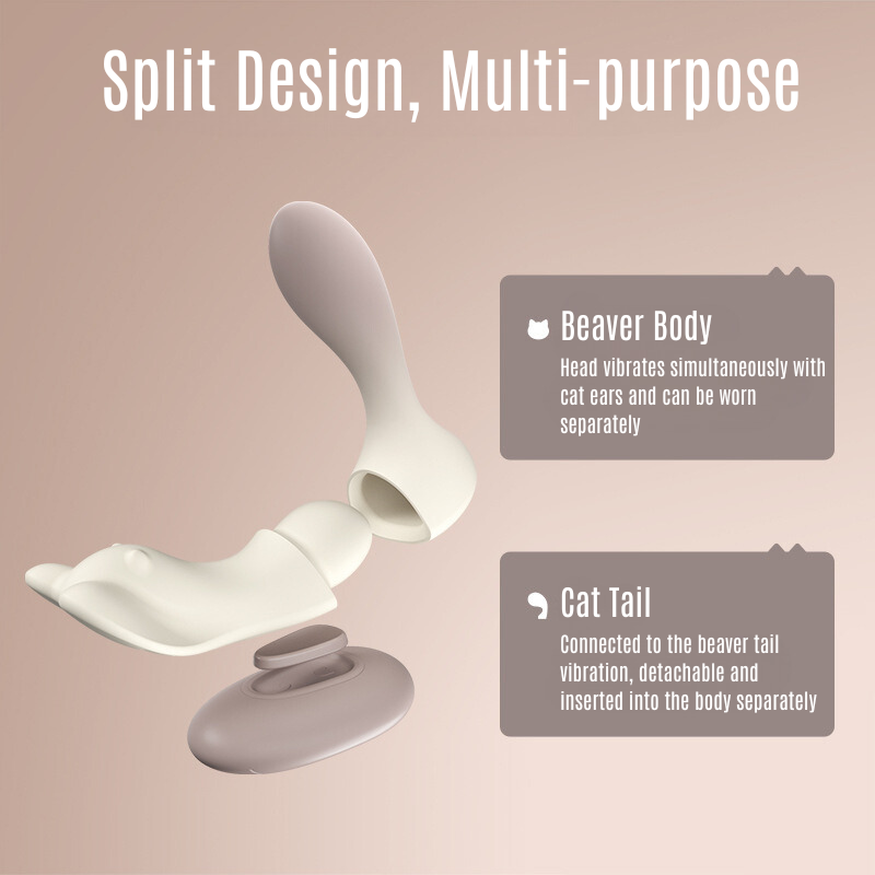 Sexeeg Beaver Wearable Detachable Remote Control Vibrator