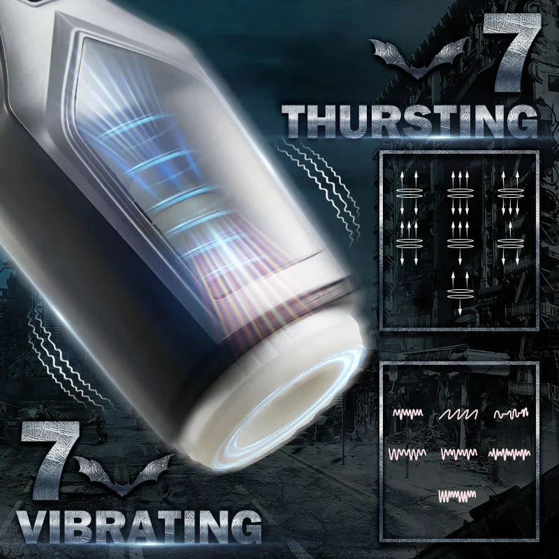 Sexeeg Thursting & Vibrating With Huge Visible Window Oral Male Masturbation