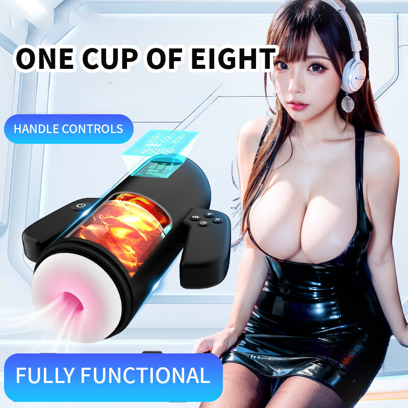 sexeeg Telescopic Sucking Vibrating Heating Masturbation Cup