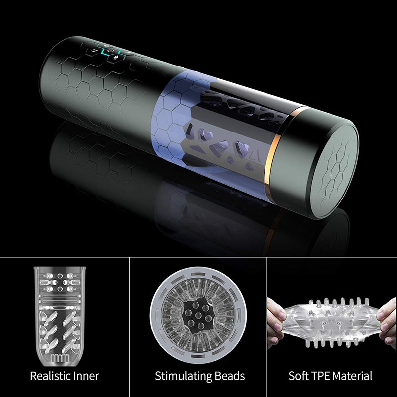 Sexeeg Samurai 3.0 - 10 Thrusting Spinning Telescopic And Rotating Masturbation Cup