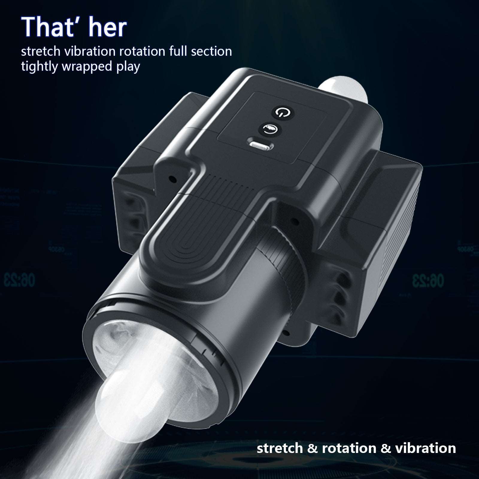 Sexeeg Camera 7-Speed Rotating Vibrating Male Masturbator