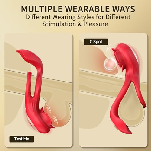 Sexeeg Cock Ring with Rose Clitoral Stimulation