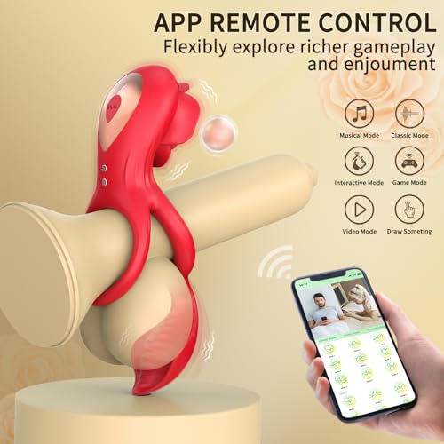 Sexeeg Cock Ring with Rose Clitoral Stimulation