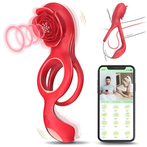 Sexeeg Cock Ring with Rose Clitoral Stimulation