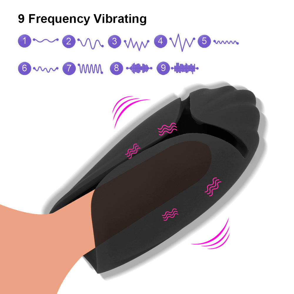 Sexeeg Warrior Training Cup Men's Mini Tongue Licking Multi Frequency Vibration Aircraft Cup Men's Fun Masturbation Cup