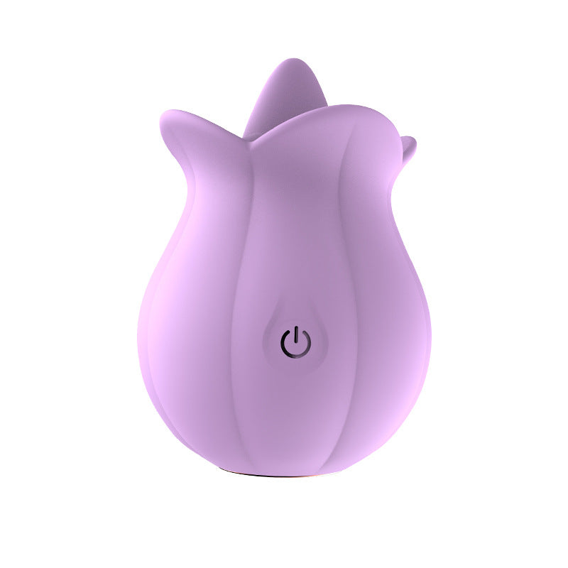 Sexeeg 10 Speeds Rose Vibrator With Tongue