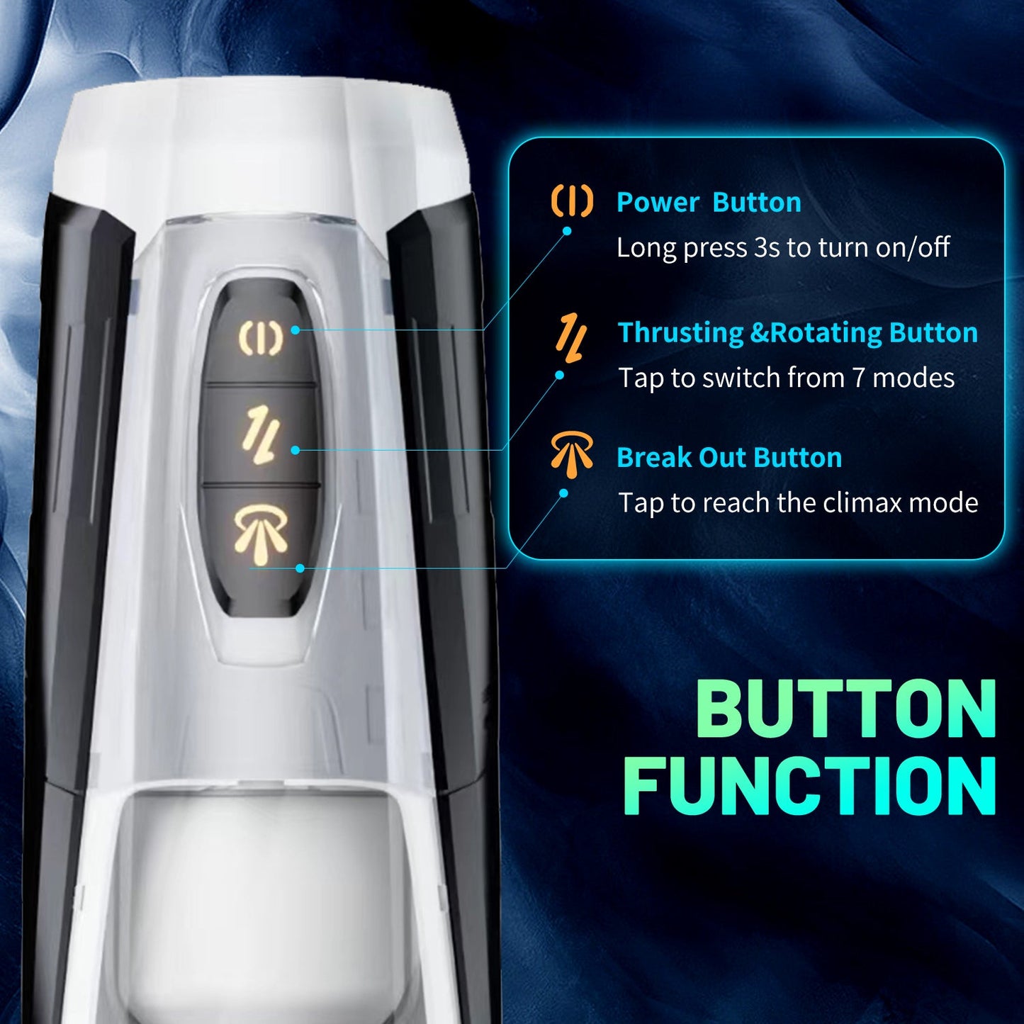 Sexeeg Mecha Warrior Fully Automatic Aircraft Cup Male Telescopic Sucking And Pronouncing Masturbation Device