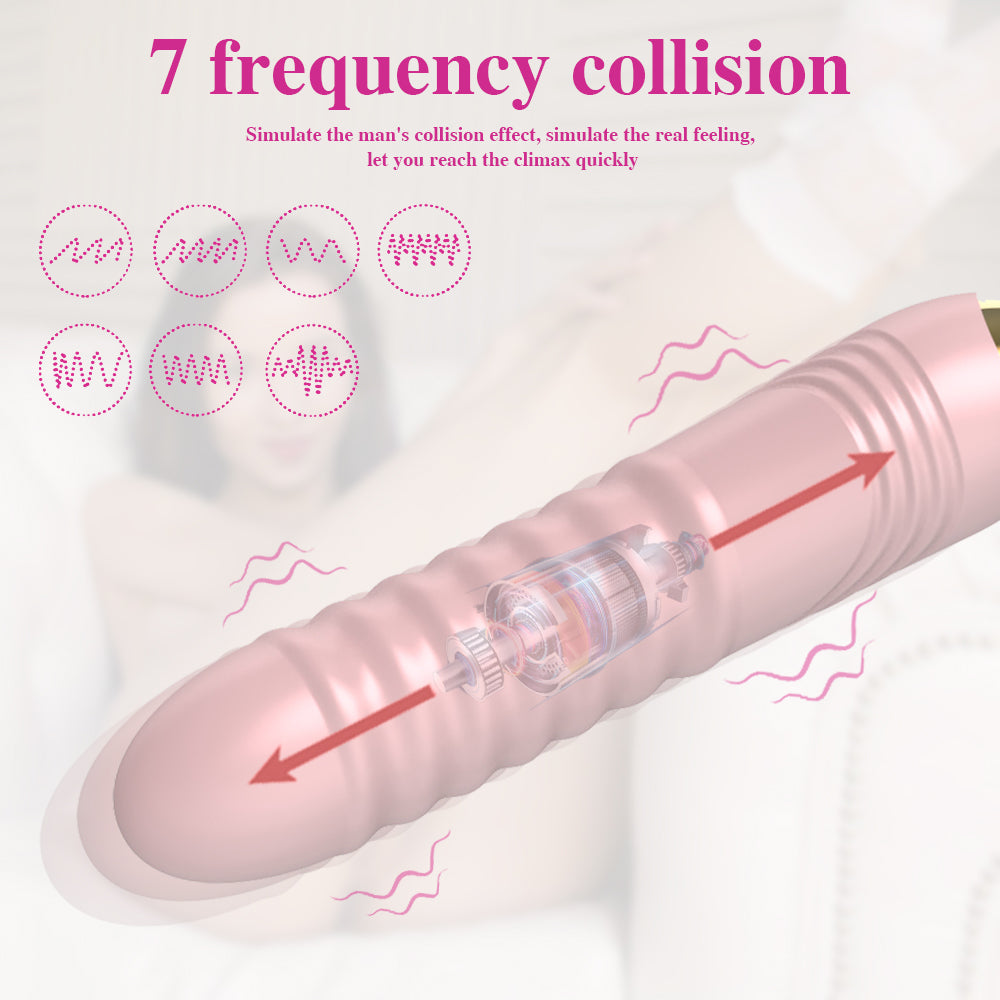 Sexeeg New Rose Toy Warming G-spot Tongue Licking Vibrator