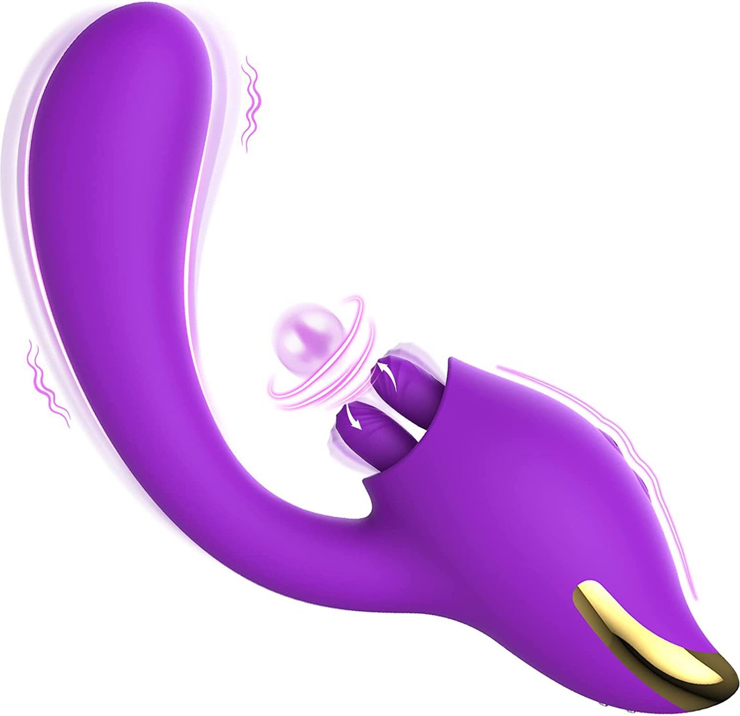 Sexeeg Merlot 2-in-1 Tongue-licking Dildo Vibrator